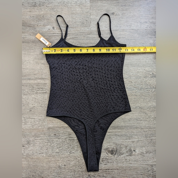 NWT - SKIMS black mesh logo bodysuit S - Picture 8 of 13